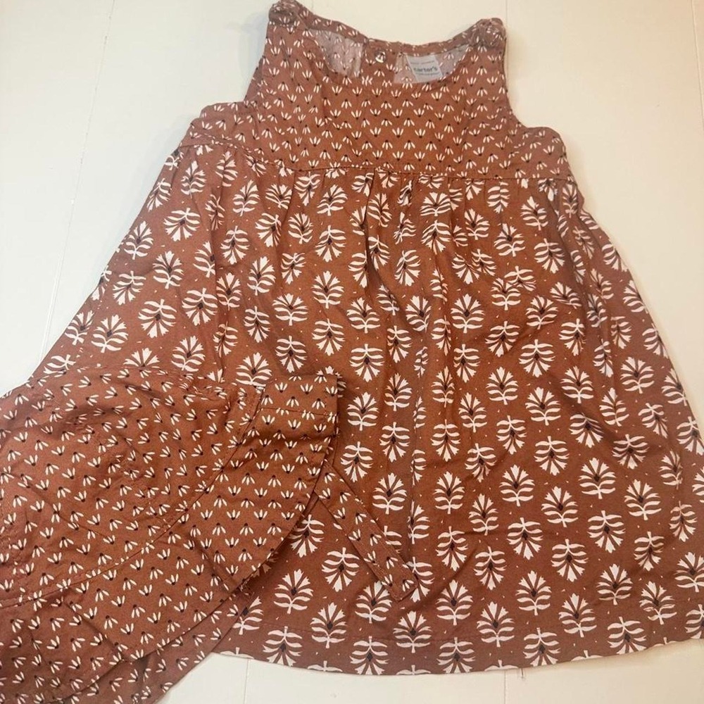 Baby girls boho dress and sunhat sz 12m - Picture 1 of 1
